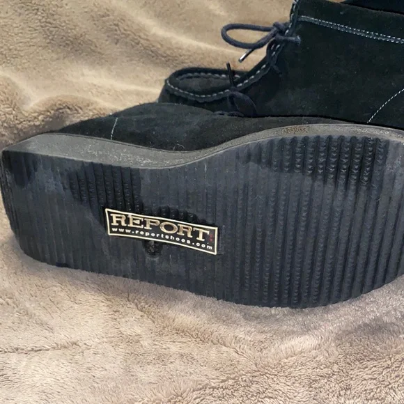 Report Black Suede Koala Ankle Boots❤️ - Picture 6 of 6